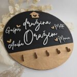 Obešalo za ključe družina z imeni - slika 2