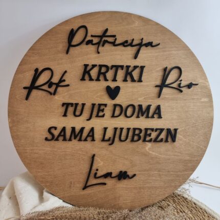 Tabla - ljubezen z priimkom in imeni