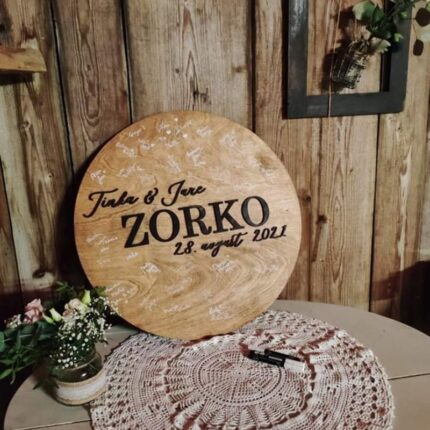 Poročna tabla za podpise gostov